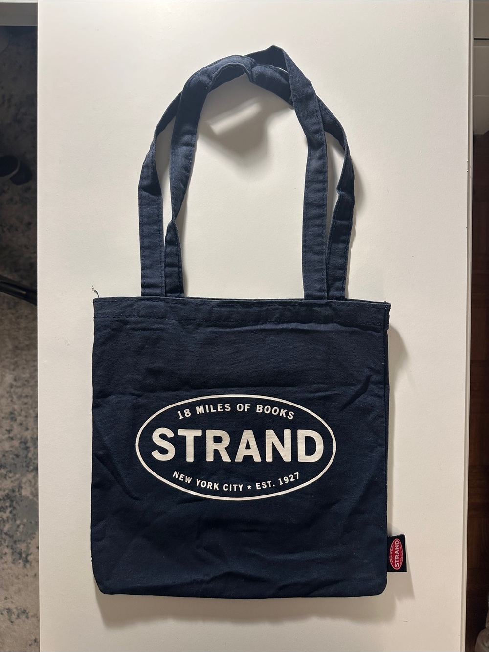 Navy Blue The Strand Canvas Tote Bag 13"